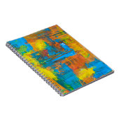 抽象芸術ア数々のルト色オレンジ抽象芸術アクリル ノートブック (右側)