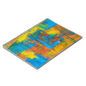 抽象芸術ア数々のルト色オレンジ抽象芸術アクリル ノートブック (左側)