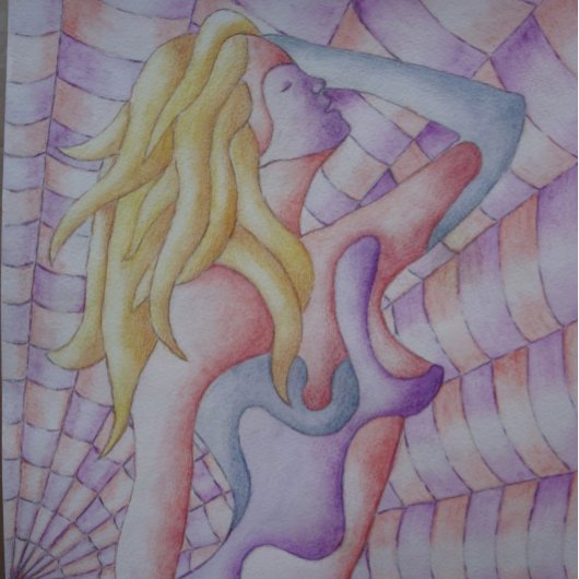 抽象芸術ア数々のート色ピンクのポーズのレトロ ジグソーパズル