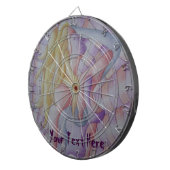 抽象芸術ア数々のート色ピンクのポーズのレトロ ダーツボード (正面右)