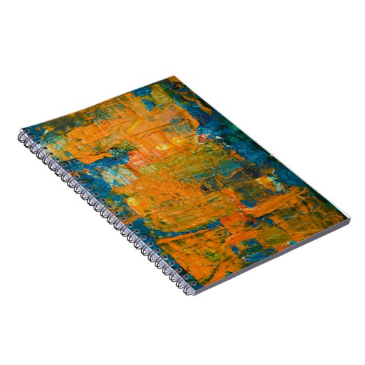 抽象芸術ア数々のート色ミックスオレンジ抽象芸術AC ノートブック (右側)