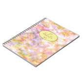 抽象芸術ア淡い色のートイエローパステルインプレッション ノートブック (左側)