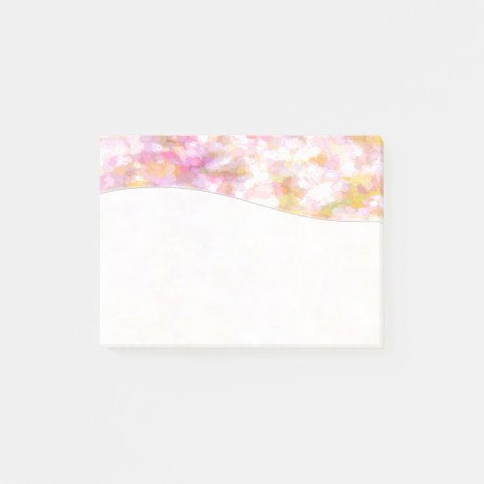 抽象芸術ア淡い色のートイエローパステルインプレッション ポストイット (正面)