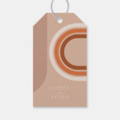 抽象芸術ア結婚チズボホサンキューラベル ギフトタグ (裏面)