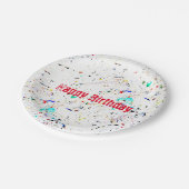 抽象芸術ア絵を描ートスプラッシュカスタム ペーパープレート (アングル)