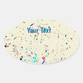 抽象芸術ア絵を描ートスプラッシュ、スポットカスタム 楕円形シール (正面)