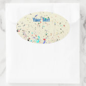 抽象芸術ア絵を描ートスプラッシュ、スポットカスタム 楕円形シール (バッグ)