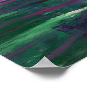 抽象芸術ア絵画クリル花付き ポスター (角)