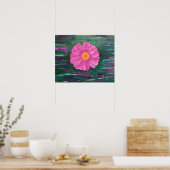 抽象芸術ア絵画クリル花付き ポスター (キッチン)