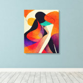 抽象芸術ア絵画ートの絵画ウォールアート キャンバスプリント (インサイチュ (ウッドフロア))