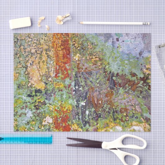 抽象芸術ア絵画ートの緑の黄色の切り離し 薄葉紙 (クラフト)