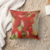 抽象芸術ア絵画ートの赤オレンジ色の黄色のテクスチャ クッション (ブランケット)