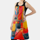 抽象芸術ア絵画ート画家アクリル画家 エプロン (インサイチュ)