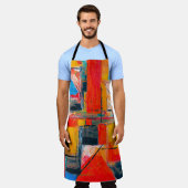 抽象芸術ア絵画ート画家アクリル画家 エプロン (着用した状態)