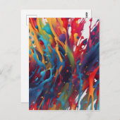 抽象芸術ア絵画ート ポストカード (正面/裏面)