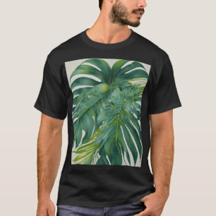 抽象芸術ア離れト熱帯背景 Tシャツ