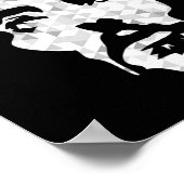 抽象芸術イエスキリストポートレート – 敬虔なクリスチャン ポスター (角)