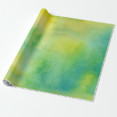 抽象芸術イエローとグリーンのラッピング紙 ラッピングペーパー (アンロールド)
