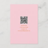 抽象芸術イエローとピンクのおもしろいの色結婚。 エンクロージャーカード (裏面)