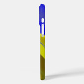 抽象芸術イエローとブルーの金ゴールドで3Dレインボーアート Case-Mate iPhoneケース (裏面 / 左)