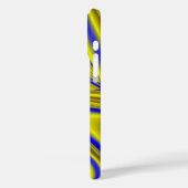 抽象芸術イエローとブルーの金ゴールドで3Dレインボーアート Case-Mate iPhoneケース (裏面 / 左)