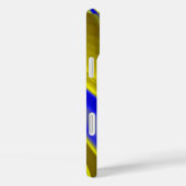 抽象芸術イエローとブルーの金ゴールドで3Dレインボーアート Case-Mate iPhoneケース (裏面 / 右)