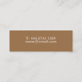 抽象芸術イエローグリーン名刺 スキニー名刺 (裏面)