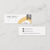 抽象芸術イエローグレースタッドイヤリング表示カード スキニー名刺 (正面/裏面)