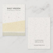 抽象芸術イエローグレーセラミック波イヤリングディスプレイ 名刺 (正面/裏面)