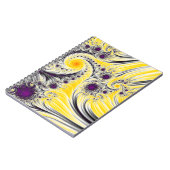 抽象芸術イエローシルキーフラクタルアート ノートブック (左側)