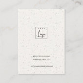 抽象芸術イエローセラミック波イヤリング表示ロゴ 名刺 (裏面)