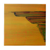 抽象芸術イエロータイル タイル (正面)