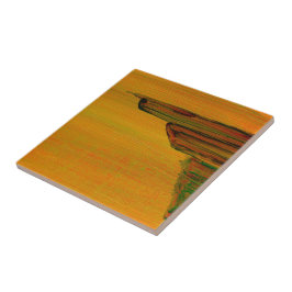 抽象芸術イエロータイル タイル