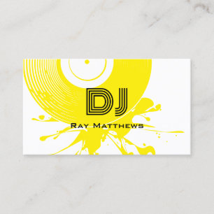 抽象芸術イエローディスクDJミュージックプロデューサー 名刺