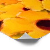 抽象芸術イエローデイジーフラワーアートフォト絵画ズ ポスター (角)