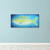 抽象芸術イエローフィンマグロ キャンバスプリント (インサイチュ (ウッドフロア))