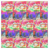 抽象芸術イエローフローライエローポピー ファブリック (見本)