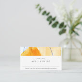 抽象芸術イエローブルーウォーターカラーアートアポイントメント 名刺 (スタンド正面)