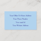 抽象芸術イエローブループロフェッショナルメイクアップアーティスト 名刺 (裏面)