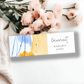 抽象芸術イエローブルー芸術的イヤリングスタッドホルダー スキニー名刺