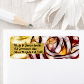 抽象芸術イエローライトバラ芸術的フローラグロー ラベル (インサイチュ)