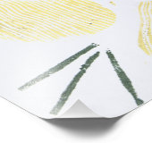 抽象芸術イエローリノカットブロックフォトプリント フォトプリント            (角)