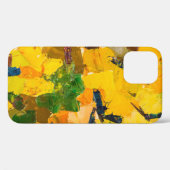 抽象芸術イエロー油絵画キャンバス Case-Mate iPhoneケース (裏面 (横))
