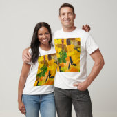 抽象芸術イエロー油絵画キャンバス Tシャツ (ユニセックス)