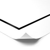 抽象芸術イチョウの葉の線画 – エレガントアーモダント ポスター (コーナー)