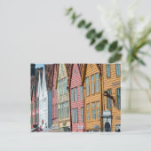 抽象芸術イメージタイスケブリュッゲン木造ハウスベルゲン ポストカード (スタンド正面)