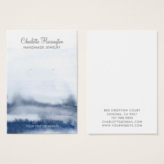 抽象芸術イヤリングジュエリー表示カード (正面&裏面)