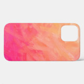 抽象芸術イラストレーション（ピンク、黄色の剛毛ブラス） Case-Mate iPhoneケース (裏面 (横))