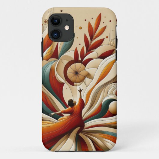 抽象芸術イラストレーションiPhone 11ケース Case-Mate iPhoneケース (裏面)