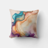 抽象芸術インキ流出 クッション (正面)